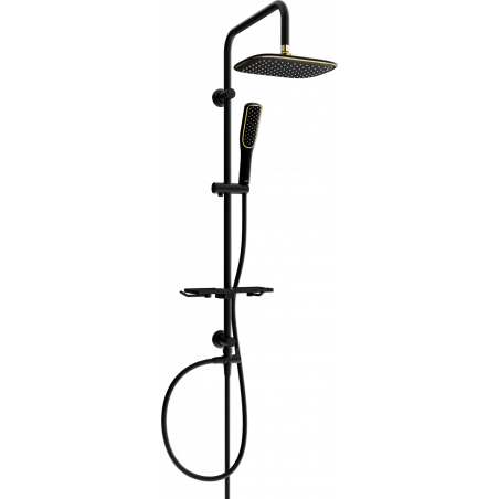 Mexen T49 columna de ducha, negra/dorada - 798494993-75