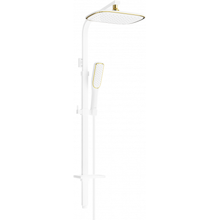 Mexen Q49 colonne de douche, blanche/dorée - 798494995-25