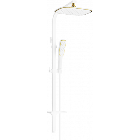 Mexen Q49 columna de ducha, blanco/dorado - 798494995-25