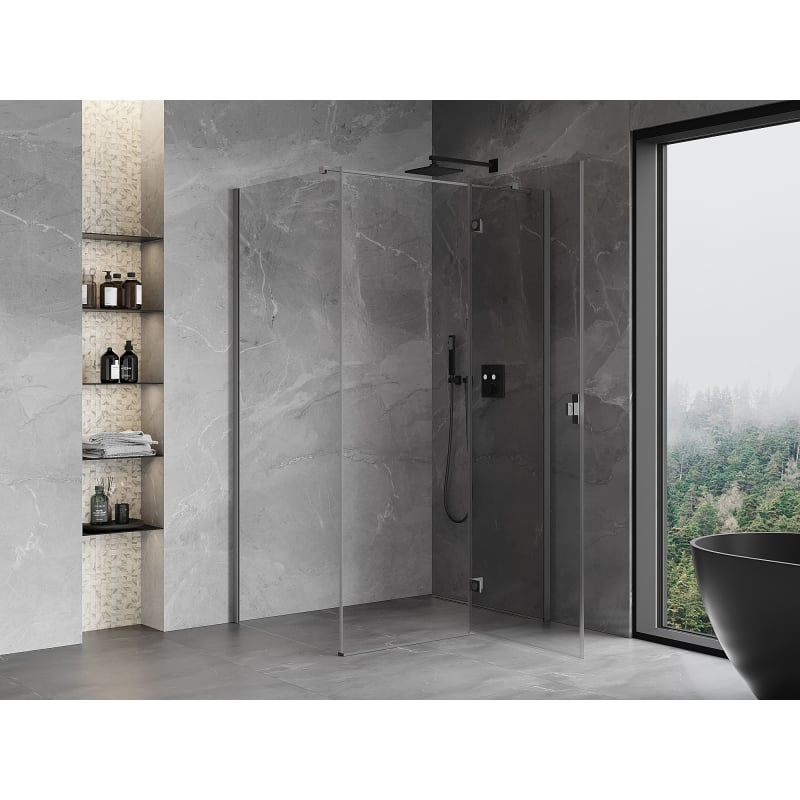 Mexen Mist-H T prha tuš kabina desna 105 x 80 cm, prosojna, gun metal - 8A5T-105-080-95-00-P