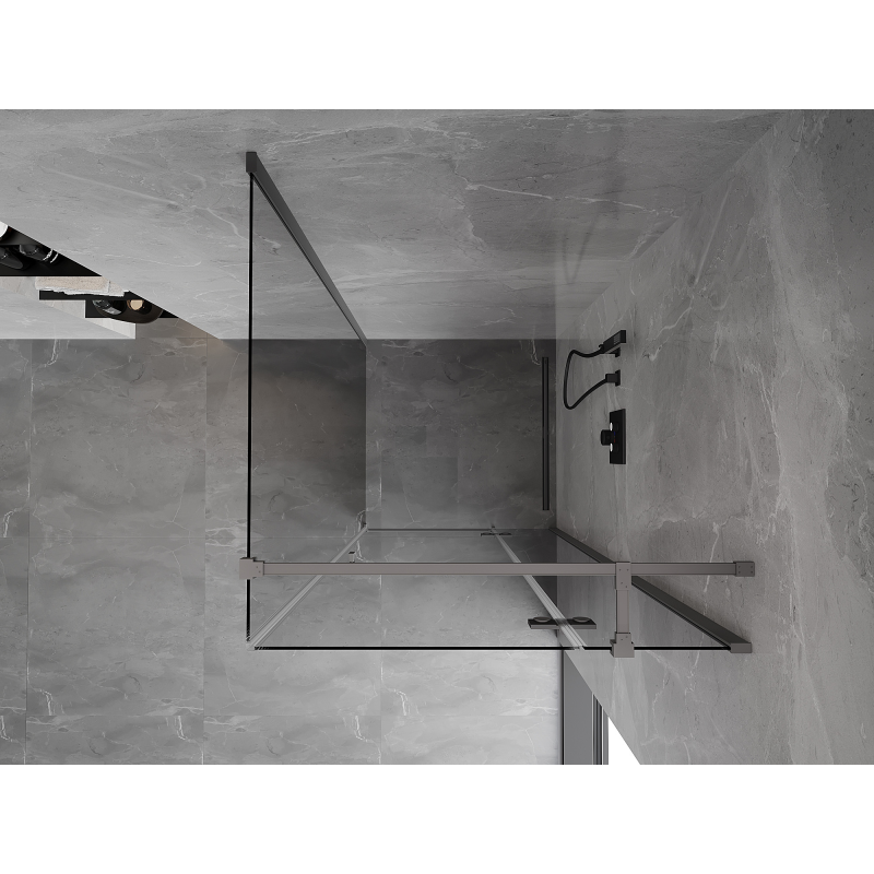Mexen Mist-H T kabina prysznicowa uchylna prawa 100 x 100 cm, transparent, gun metal - 8A5T-100-100-95-00-P