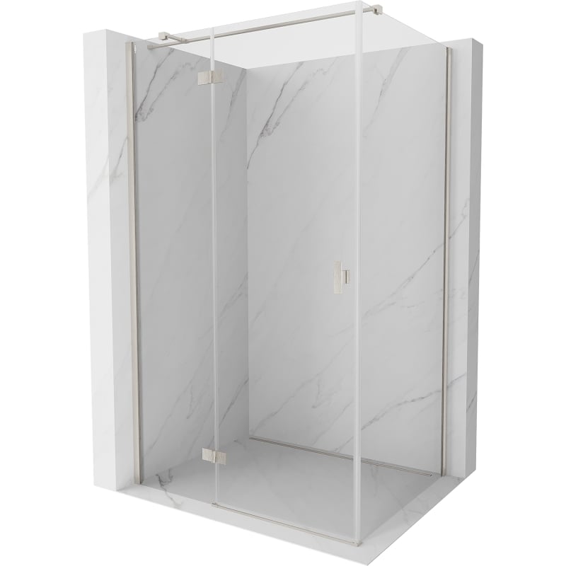 Mexen Mist-H T schuifbare douchecabine links 90 x 70 cm, transparant, geborsteld nikkel - 8A5T-090-070-97-00-L