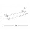 Mexen Estela double porte-serviettes, or - 7011525-50