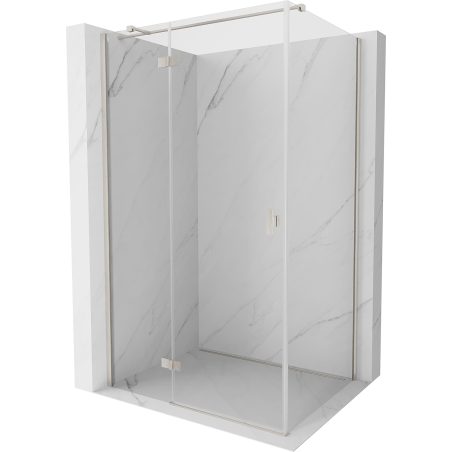 Mexen Mist-H T cabina doccia con porta a battente sinistra 90 x 85 cm, trasparente, nichel spazzolato - 8A5T-090-085-97-00-L