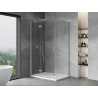 Mexen Mist-H T Duschkabine schwenkbar links 90 x 100 cm, transparent, gebürsteter Nickel - 8A5T-090-100-97-00-L