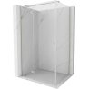 Mexen Mist-H T Duschkabine schwenkbar links 90 x 100 cm, transparent, gebürsteter Nickel - 8A5T-090-100-97-00-L