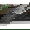 Mexen Elias Granitspüle 1-beckig mit Abtropffläche und Küchenarmatur Telma, schwarz/silber - 6511-73-670200-70-B