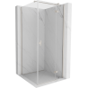 Mexen Mist-H T 90 x 90 cm right-hinged shower enclosure, transparent, brushed nickel - 8A5T-090-090-97-00-P