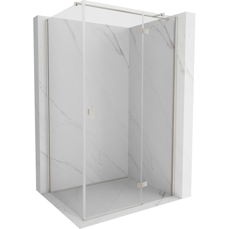 Mexen Mist-H T kabina prysznicowa uchylna prawa 95 x 90 cm, transparent, nikiel szczotkowany - 8A5T-095-090-97-00-P