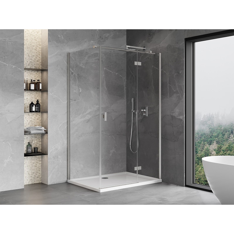 Mexen Mist-H T cabine de douche pivotante gauche 70 x 70 cm, transparent, chrome - 8A5T-070-070-01-00-L