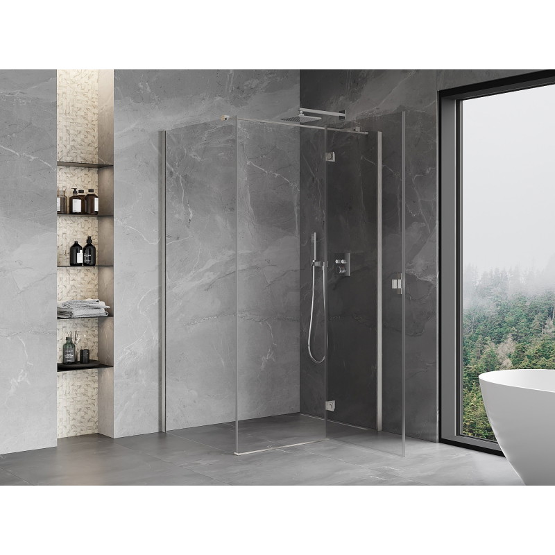 Mexen Mist-H T cabine de douche pivotante gauche 70 x 70 cm, transparent, chrome - 8A5T-070-070-01-00-L