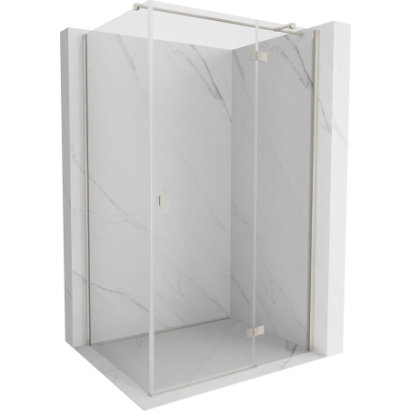 Mexen Mist-H T right-hinged shower enclosure 70 x 120 cm, transparent, brushed nickel - 8A5T-070-120-97-00-P