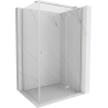 Mexen Mist-H T right-hinged shower enclosure 70 x 120 cm, transparent, brushed nickel - 8A5T-070-120-97-00-P