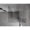 Mexen Mist-H T cabine de duche basculante direita 120 x 120 cm, transparente, níquel escovado - 8A5T-120-120-97-00-P
