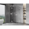 Mexen Mist-H Duo cabine de douche pivotante gauche 90 x 75 cm, transparent, blanc - 8A5-090L-075P-20-00