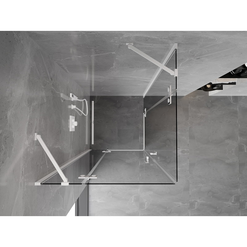 Mexen Mist-H Cabina doccia Duo battente 85 x 85 cm, trasparente, bianca - 8A5-085L-085P-20-00