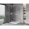 Mexen Mist-H Duo cabine de douche pivotante gauche 110 x 90 cm, transparent, blanc - 8A5-110L-090P-20-00
