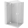 Mexen Mist-H Duo cabine de douche pivotante gauche 110 x 90 cm, transparent, blanc - 8A5-110L-090P-20-00