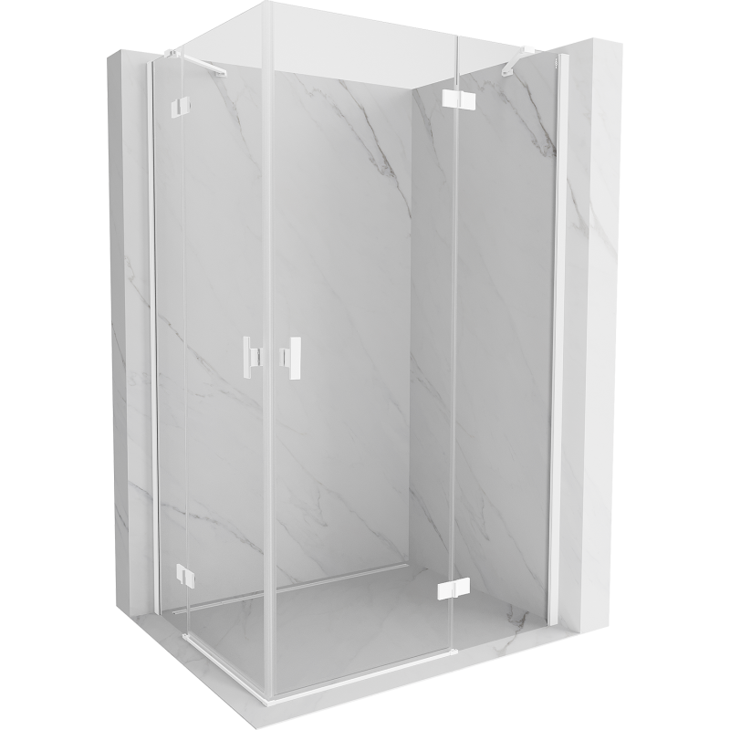 Mexen Mist-H Duo kabina prysznicowa uchylna prawa 100 x 105 cm, transparent, biała - 8A5-100L-105P-20-00