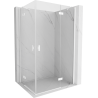 Mexen Mist-H Duo cabina de ducha abatible derecha 80 x 120 cm, transparente, blanca - 8A5-080L-120P-20-00