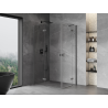 Mexen Mist-H Duo cabine de duche de abrir à esquerda 105 x 80 cm, transparente, cinza metalizado escovado - 8A5-105L-080P-66-00