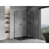 Mexen Mist-H Duo cabina de ducha abatible derecha 95 x 100 cm, transparente, gris pistola cepillado - 8A5-095L-100P-66-00