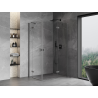 Mexen Mist-H Duo cabina de ducha abatible derecha 95 x 100 cm, transparente, gris pistola cepillado - 8A5-095L-100P-66-00