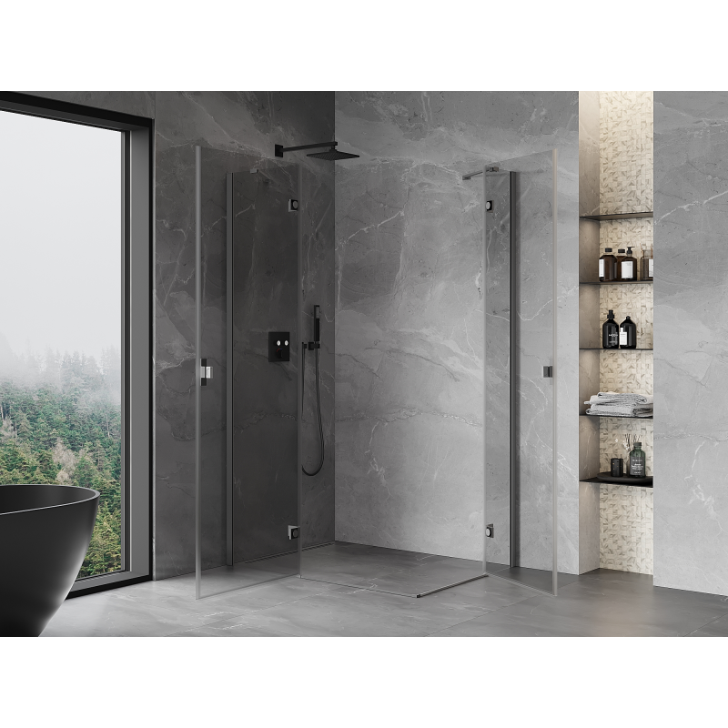 Mexen Mist-H Duo kabina prysznicowa uchylna lewa 100 x 85 cm, transparent, gun metal - 8A5-100L-085P-95-00