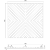 Mexen Linea 01 panel ścienny akustyczny 60 x 60 cm (4szt.), filc 9 mm, fornir techniczny, Bielony Dąb - S110-60607-01-040