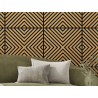 Mexen Linea 01 akoestisch wandpaneel 60 x 60 cm (4 stuks), vilt 9 mm, technisch fineer, Eiken Classic - S110-60607-01-041