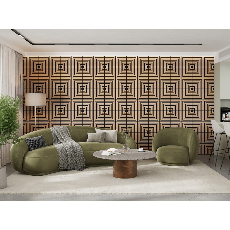 Mexen Linea 02 ακουστικό πάνελ τοίχου 60 x 60 cm (4 τεμ.), τσόχα 9 mm, τεχνική