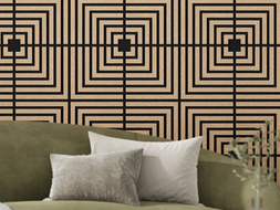 Mexen Linea 02 panel ścienny akustyczny 60 x 60 cm (4szt.), filc 9 mm, fornir techniczny, Bielony Dąb - S110-60607-02-040