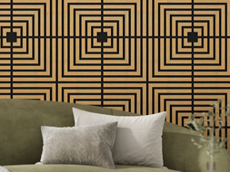 Mexen Linea 02 geluidsabsorberend wandpaneel 60 x 60 cm (4st.), vilt 9 mm, technisch fineer, Eiken Classic - S110-60607-02-041