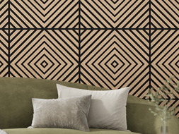 Mexen Linea 03 panel ścienny akustyczny 60 x 60 cm (4szt.), filc 9 mm, fornir techniczny, Bielony Dąb - S110-60607-03-040
