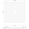 Mexen Linea 03 panel ścienny akustyczny 60 x 60 cm (4szt.), filc 9 mm, fornir techniczny, Dąb Natural - S110-60607-03-042