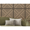 Mexen Linea 05 akustiska sienas panelis 60 x 60 cm (4 gab.), filcs 9 mm, tehniska finieris, Balināts Ozols - S110-60607-05-040