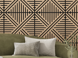 Mexen Lam-B lamas de pared 275 x 30 cm, tablero HDF de 4 mm, chapa técnica, Roble Arenoso - S100-275307-3015-001