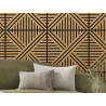 Mexen Linea 05 panneau mural acoustique 60 x 60 cm (4 pièces), feutre 9 mm, placage technique, Chêne Classique