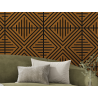 Mexen Linea 05 akustinen seinäpaneeli 60 x 60 cm (4kpl), huopa 9 mm, tekninen viilu, Luonnollinen tammi - S110-60607-05-042