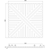 Mexen Linea 05 panel ścienny akustyczny 60 x 60 cm (4szt.), filc 9 mm, fornir techniczny, Dąb Natural - S110-60607-05-042