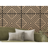 Mexen Linea 06 akustična stenska plošča 60 x 60 cm (4 kosi), filc 9 mm, tehnični furnir, Beljeni Hrast - S110-60607-06-040