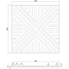 Mexen Linea 06 panel ścienny akustyczny 60 x 60 cm (4szt.), filc 9 mm, fornir techniczny, Bielony Dąb - S110-60607-06-040