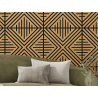 Mexen Linea 06 akustični stenski panel 60 x 60 cm (4 kosi), filc 9 mm, tehnični furnir, Hrast Classic - S110-60607-06-041