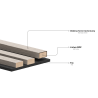 Mexen Linea 06 panel ścienny akustyczny 60 x 60 cm (4szt.), filc 9 mm, fornir techniczny, Dąb Classic - S110-60607-06-041