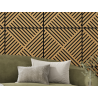 Mexen Linea 08 panneau mural acoustique 60 x 60 cm (4 pièces), feutre 9 mm, placage technique, Chêne Classic