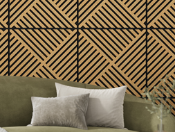 Mexen Linea 08 panel ścienny akustyczny 60 x 60 cm (4szt.), filc 9 mm, fornir techniczny, Dąb Classic - S110-60607-08-041
