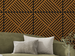 Mexen Linea 08 panel ścienny akustyczny 60 x 60 cm (4szt.), filc 9 mm, fornir techniczny, Dąb Natural - S110-60607-08-042