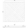 Mexen Linea 08 panel ścienny akustyczny 60 x 60 cm (4szt.), filc 9 mm, fornir techniczny, Dąb Natural - S110-60607-08-042