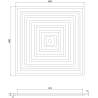 Mexen Linea 13 panel ścienny akustyczny 60 x 60 cm (4szt.), filc 9 mm, fornir techniczny, Bielony Dąb - S110-60607-13-040