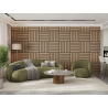 Mexen Linea 15 panel ścienny akustyczny 60 x 60 cm (4szt.), filc 9 mm, fornir techniczny, Bielony Dąb - S110-60607-15-040